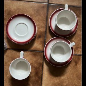 Lots of vintage buffalo China plates and mugs vintage